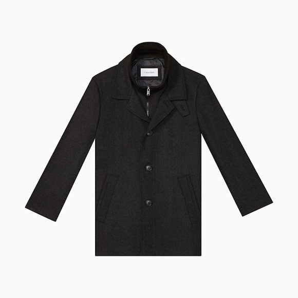 Calvin Klein Jackets & Coats Calvin Klein Mens 44r Herringbone Wool